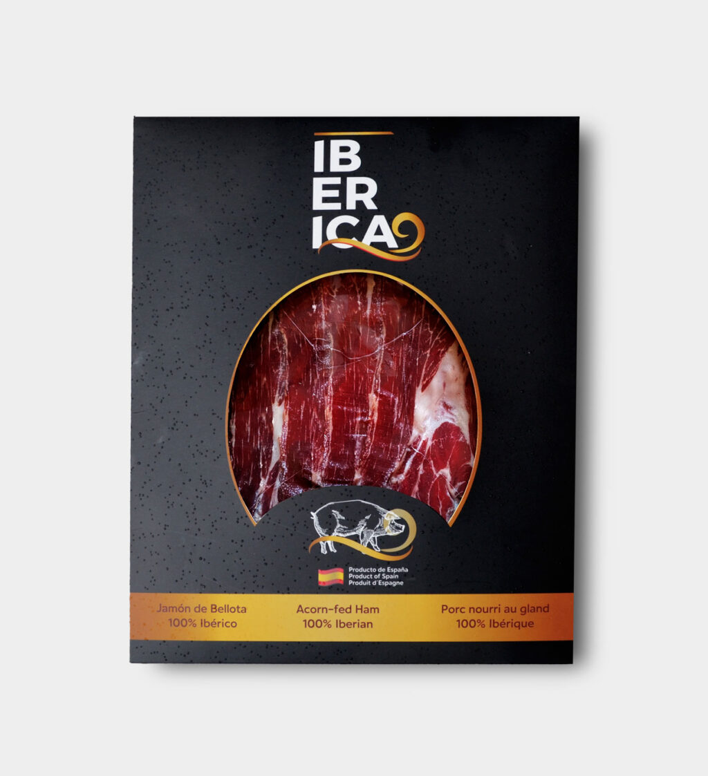 Sobres de jamón de bellota 100% ibérico pata negra Loncheado