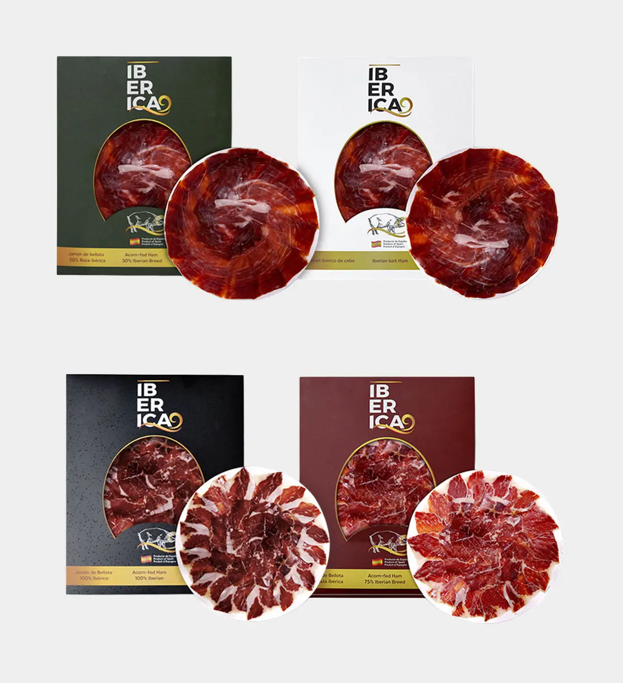 Pack Mix - Sobres Jamón Ibérico 100g (Cortado a Cuchillo)
