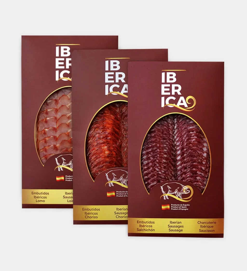 Pack mix de sobres de embutido ibérico loncheado de 100g al vacío