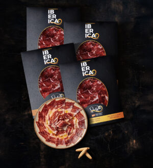 Jamón de Bellota 100% Raza Ibérica | Pack 4 Sobres cortados a cuchillo, 100g